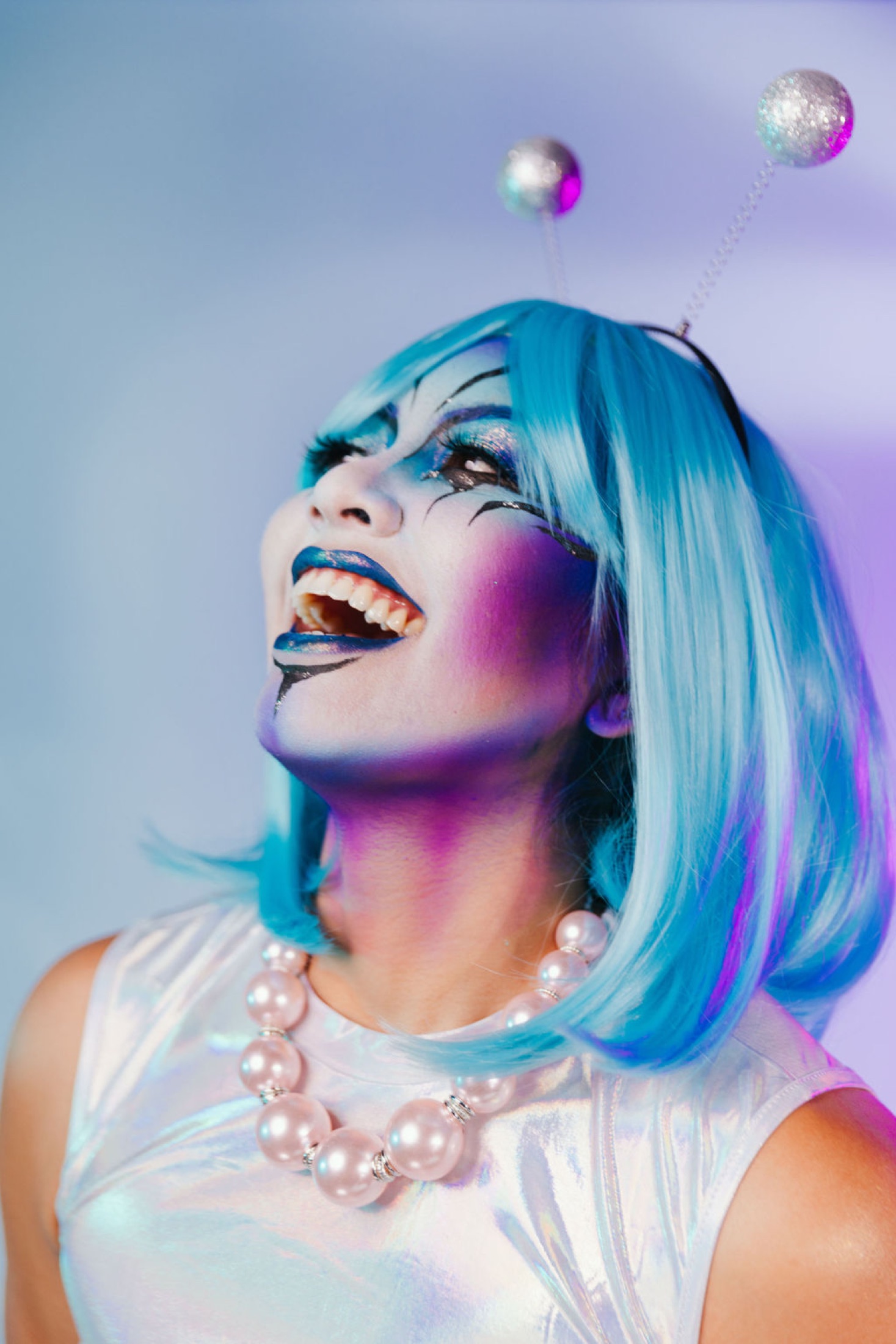 Editorial character body paint portrait