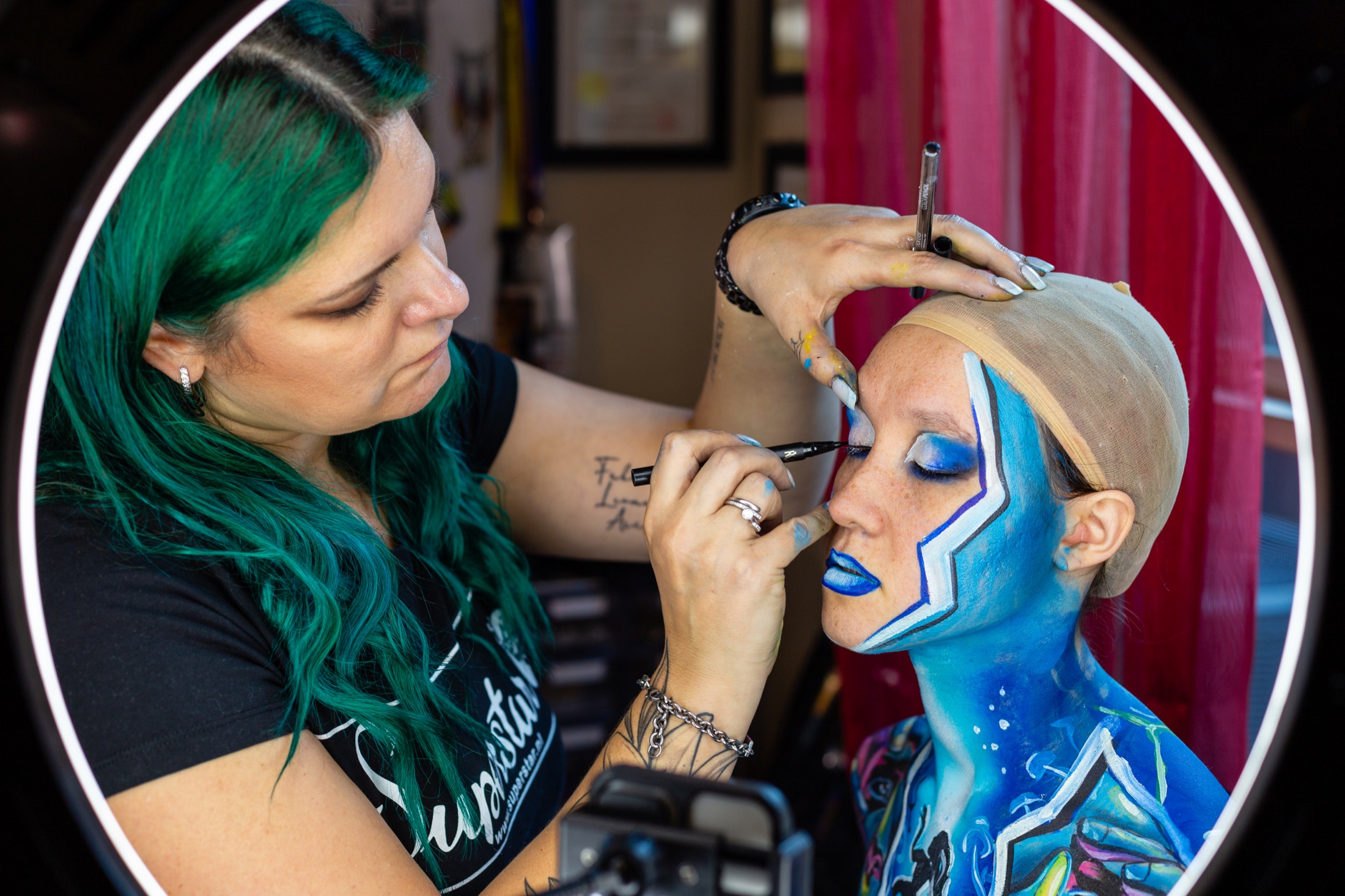 Halloween face and body art