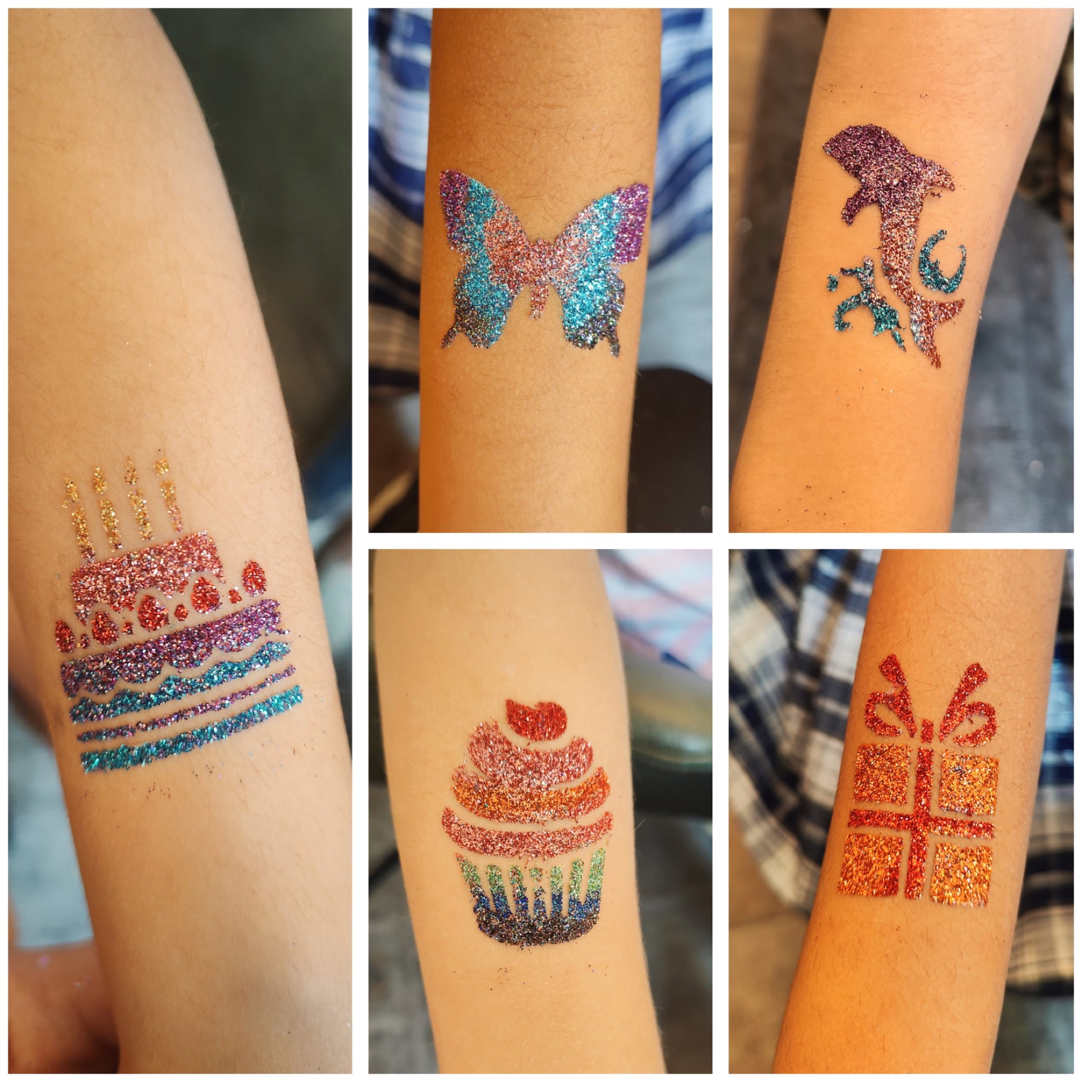 Glitter tattoo design