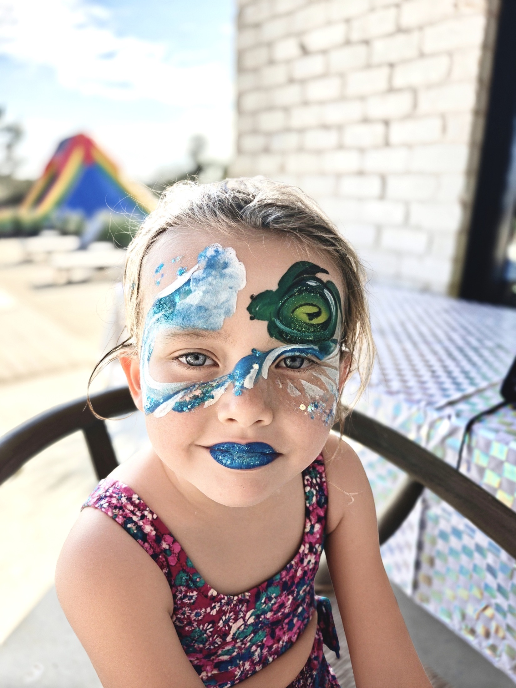 Colorful event body art